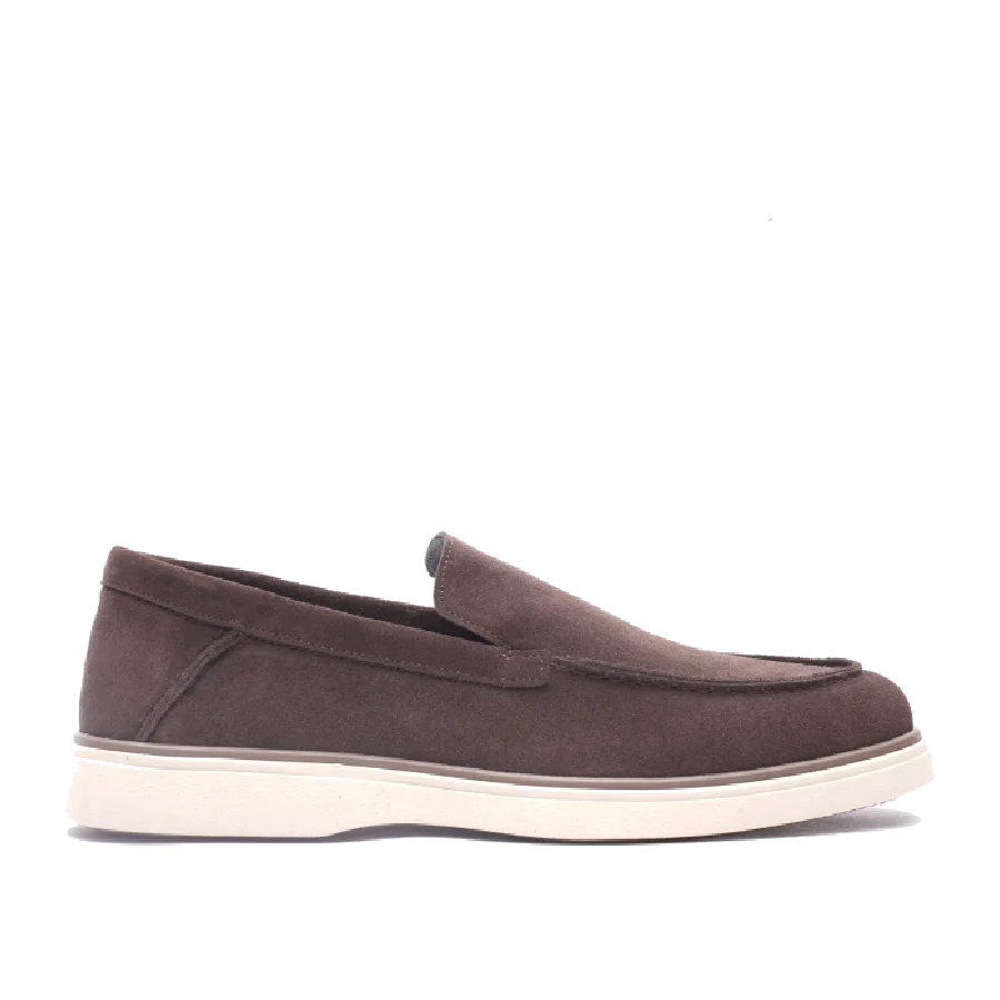 Fassiano Monarch Signature — mocassin daim avec semelle signature
